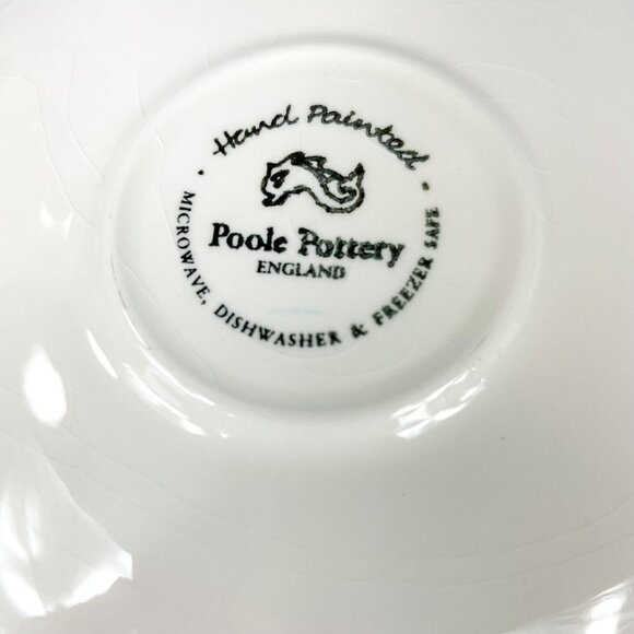 Poole Pottery Green Leaf Breakfast Cup and Saucer 2 sets - Picture 5 of 13